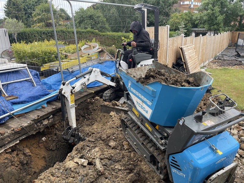 digger hire new barn