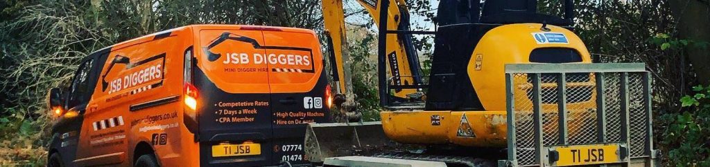 kent mini digger hire banner
