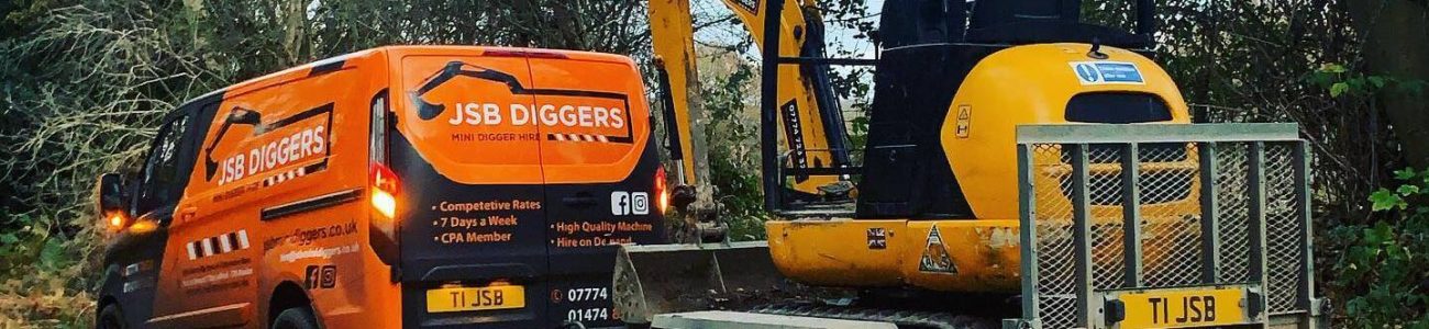 kent mini digger hire banner